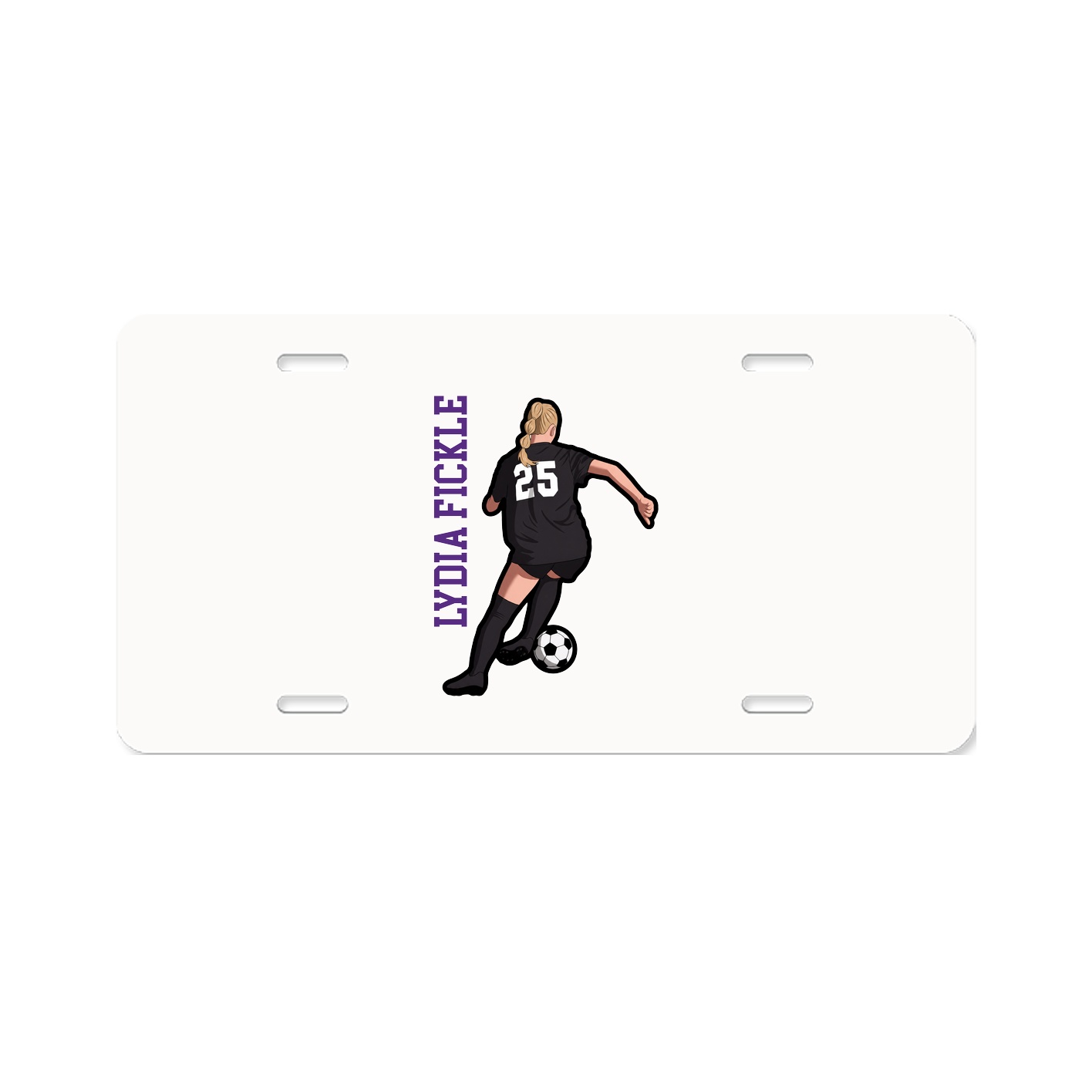 License Plate — Name Vertical in Classic