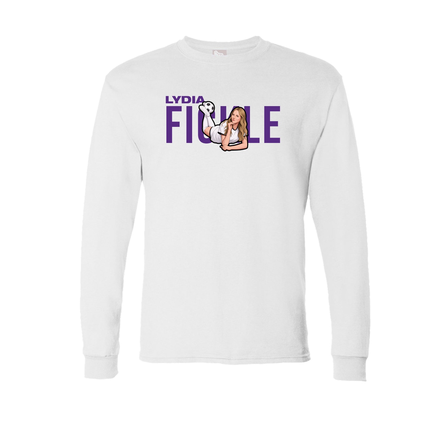 Long Sleeve Tee — Player Name in White