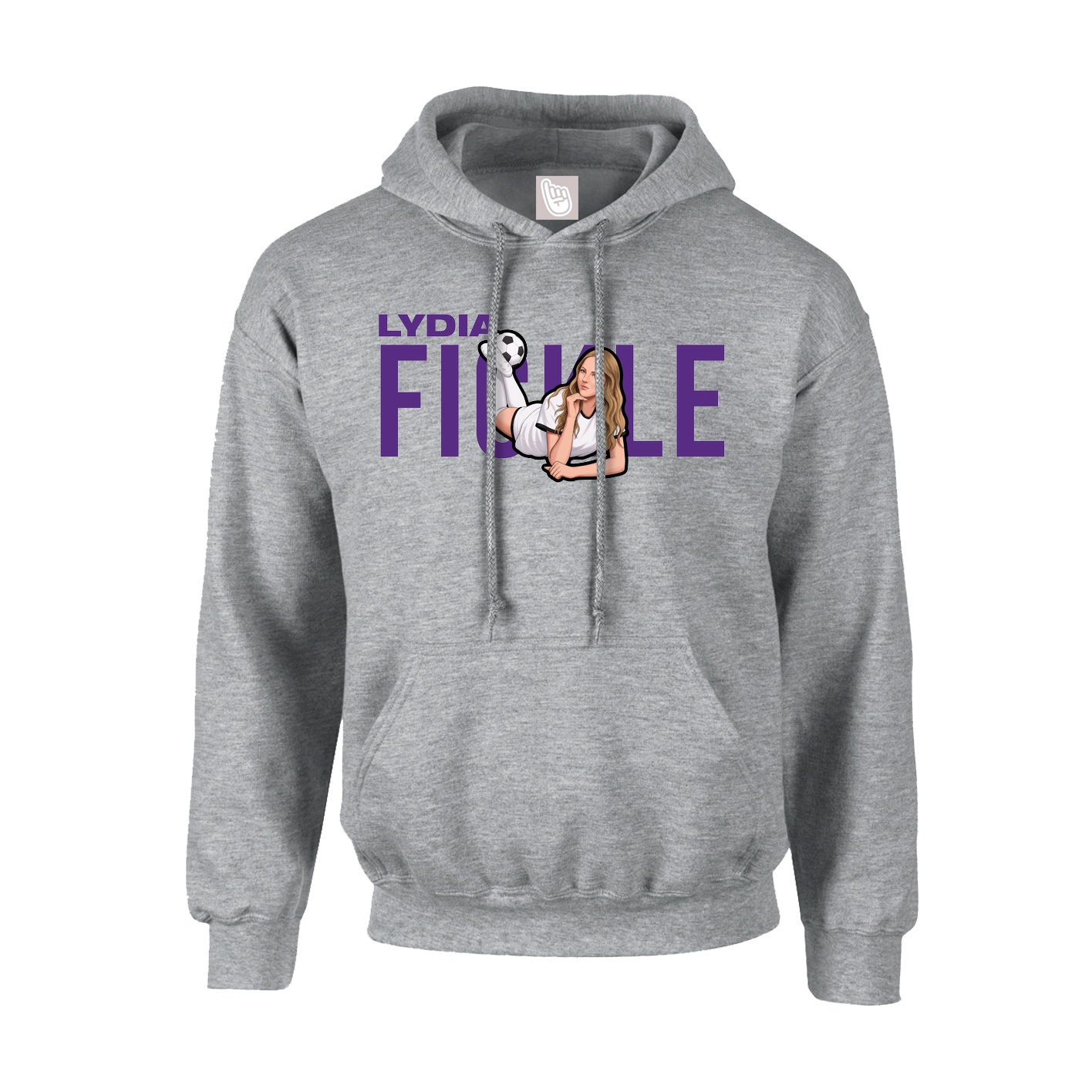 Hoodie — Player Name in Grey
