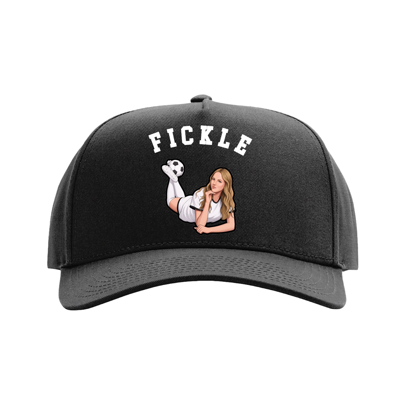 Full Fabric Five-Panel Champ Cap — Shirsey Arch in Black