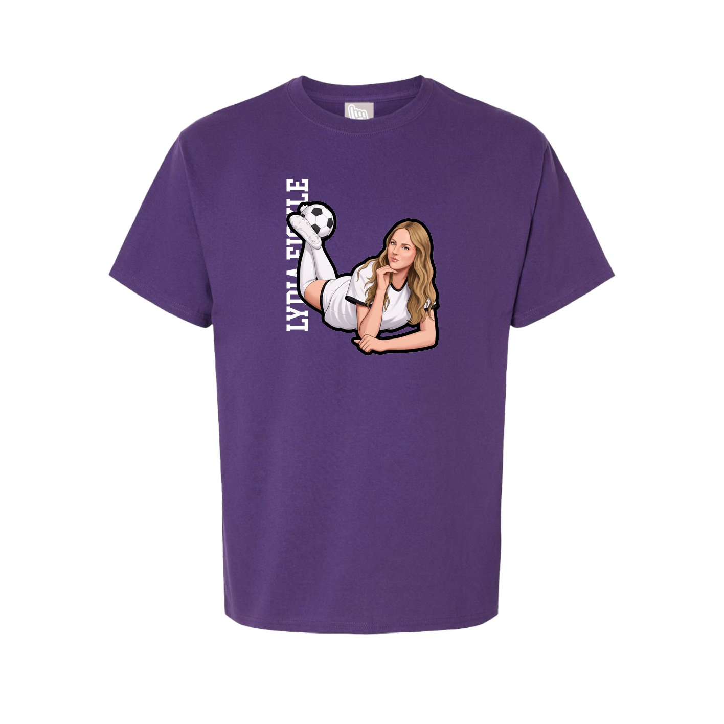 Tee — Name Vertical in Purple