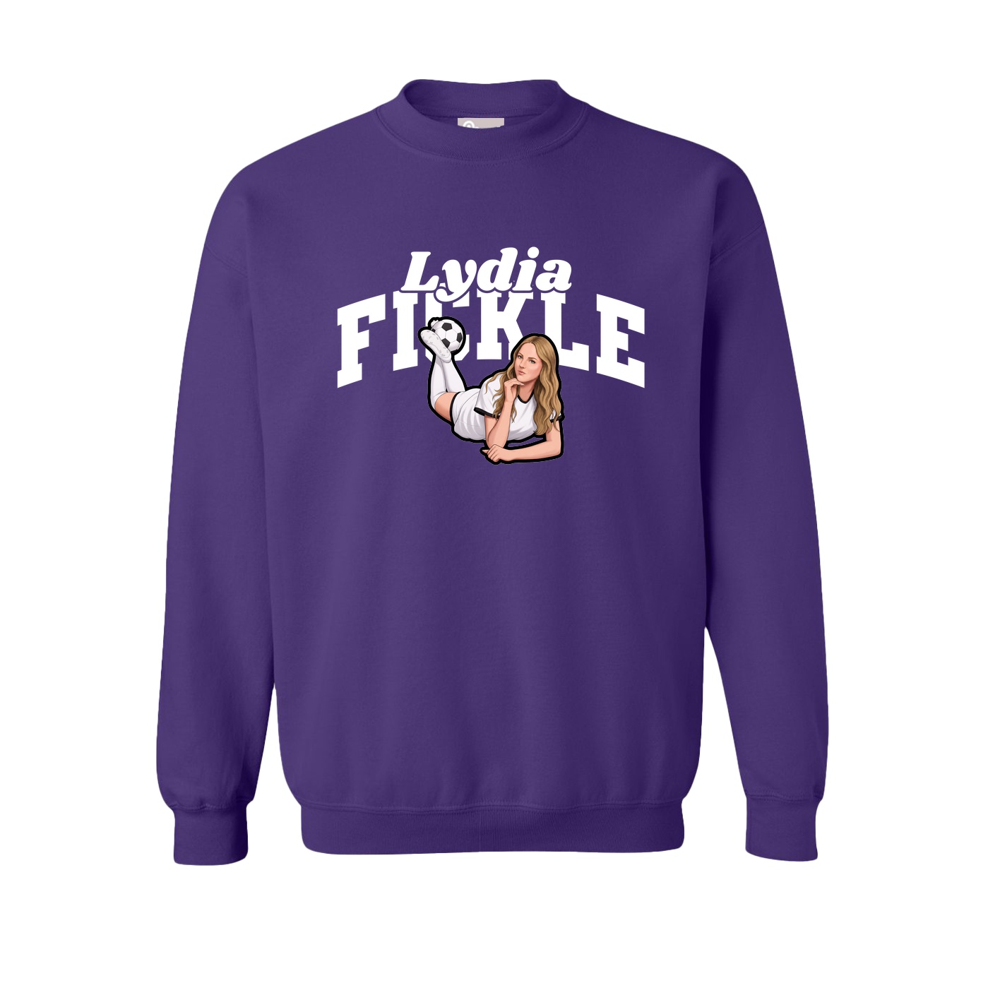 Fleece Crew — Signature Arch in Purple