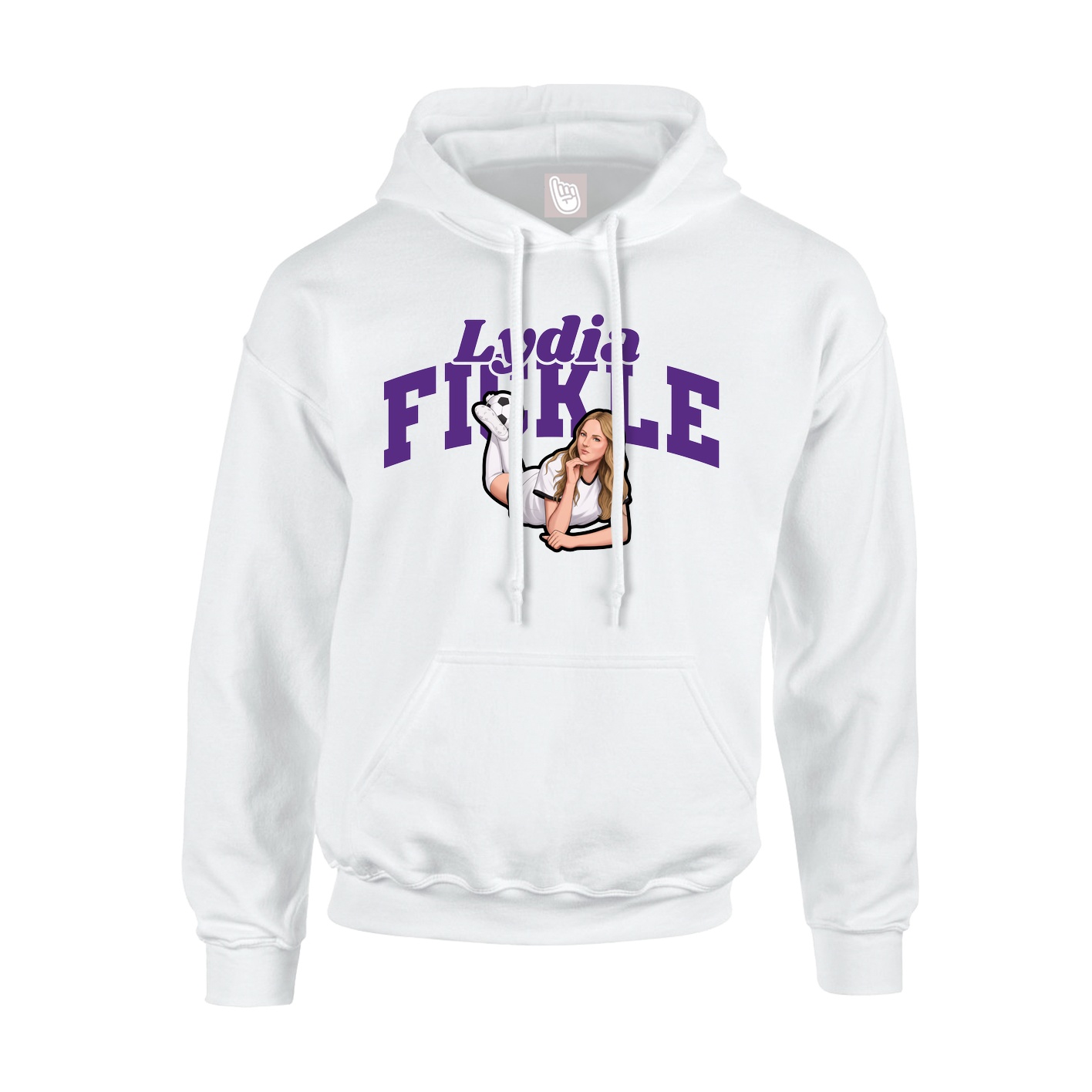 Youth Hoodie — Signature Arch in White