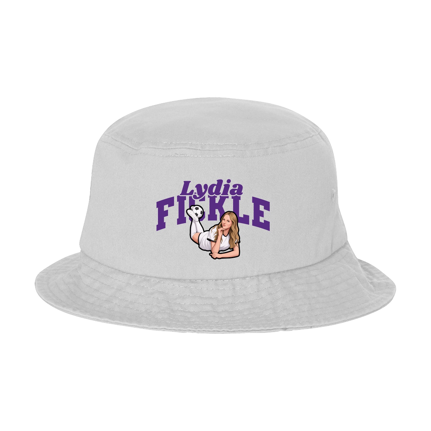 Bucket Cap — Signature Arch in White
