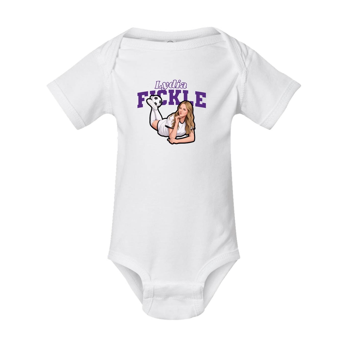 Baby Onesie — Name Arch in White