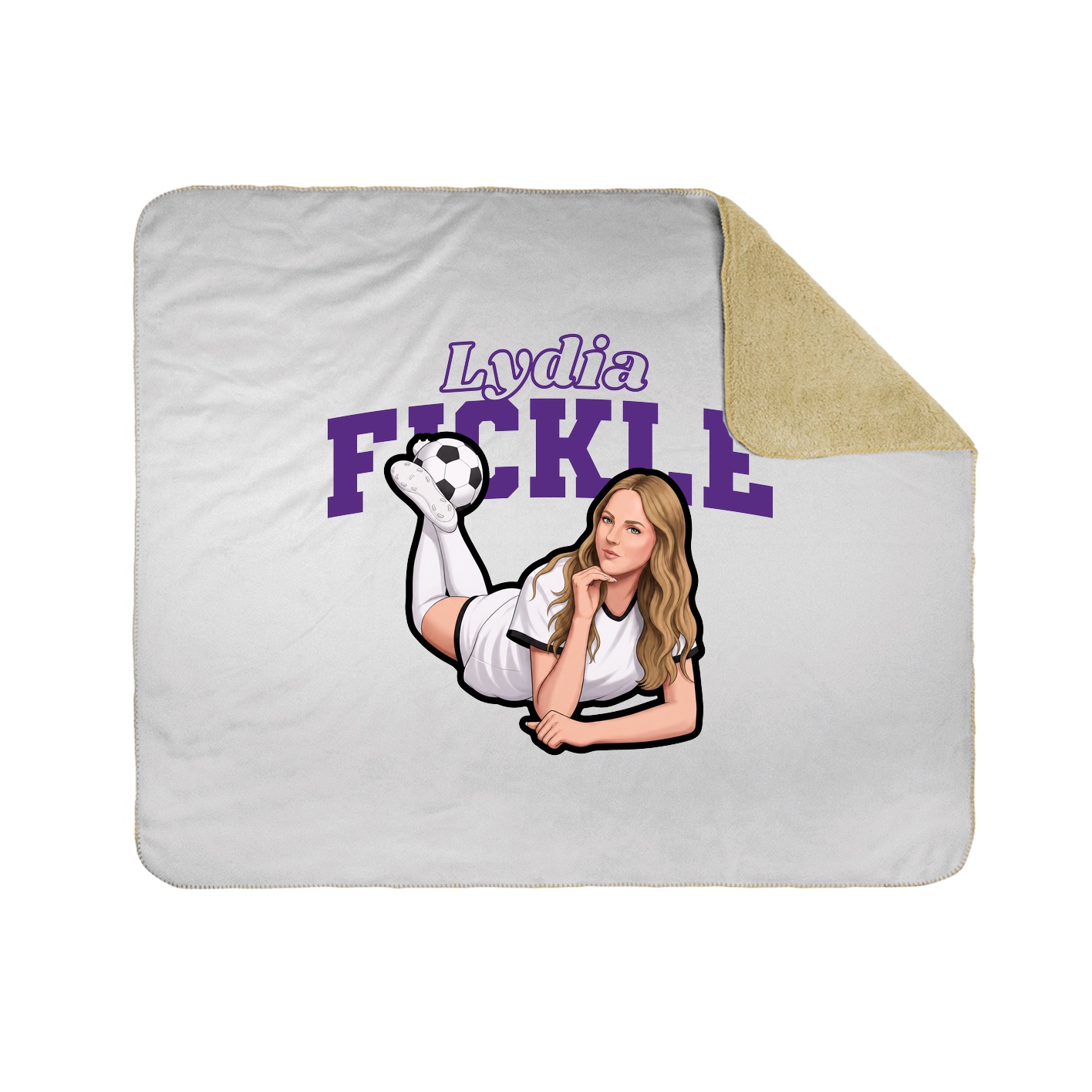 Throw Blanket — Name Arch in White