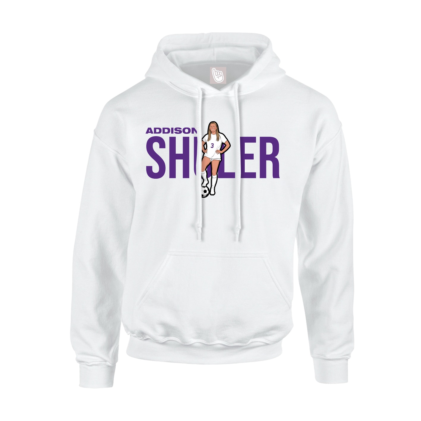 Hoodie — Player Name in White