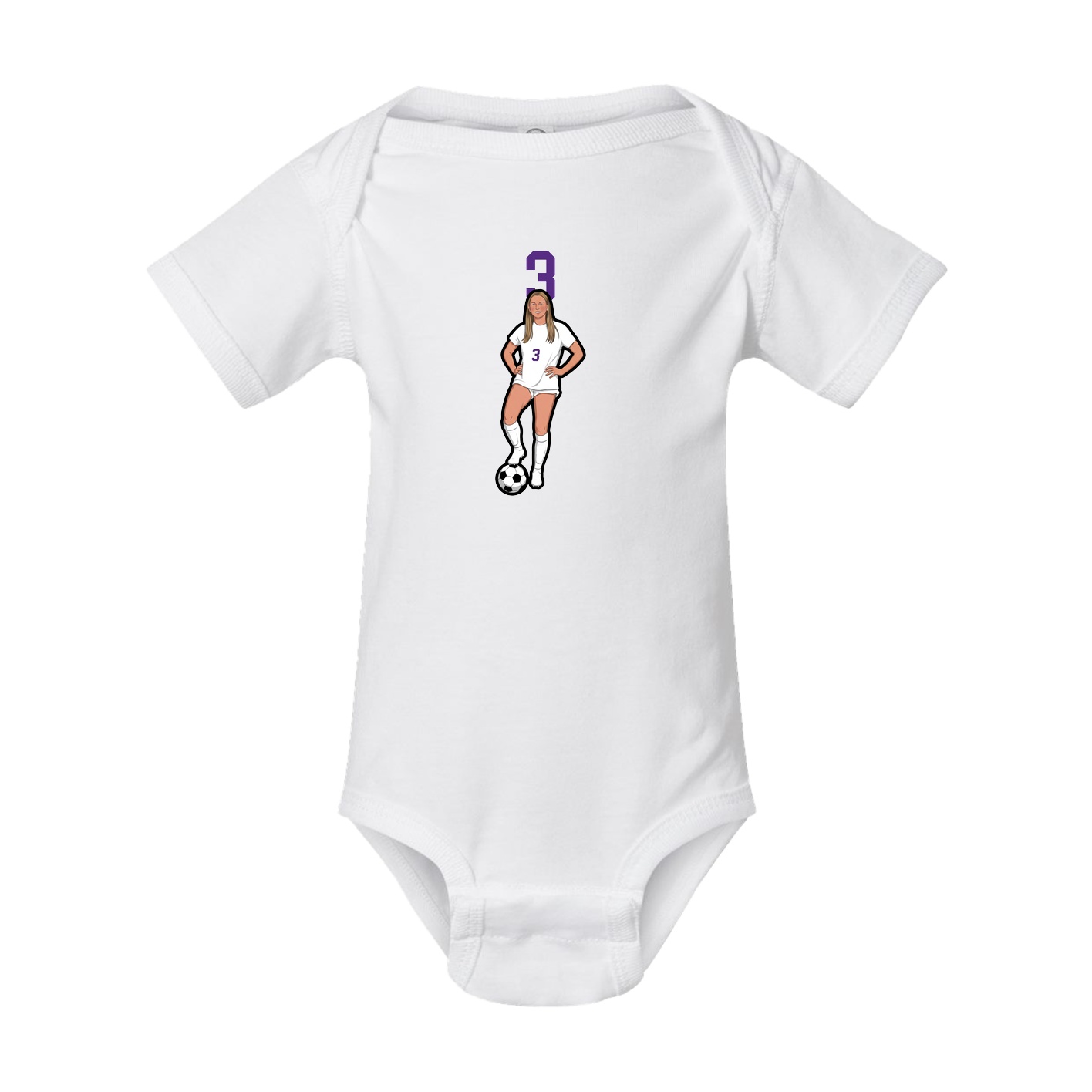 Baby Onesie — Number Top in White