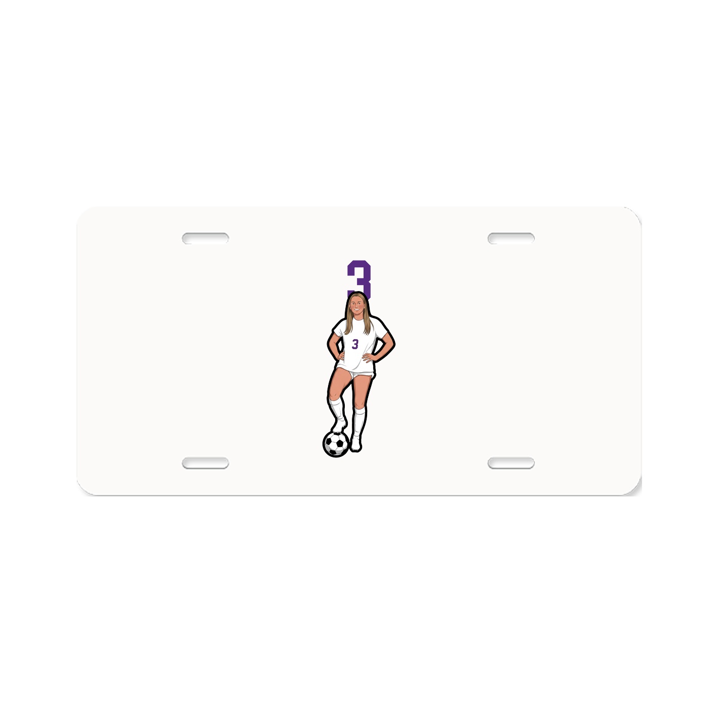 License Plate — Number Top in Classic