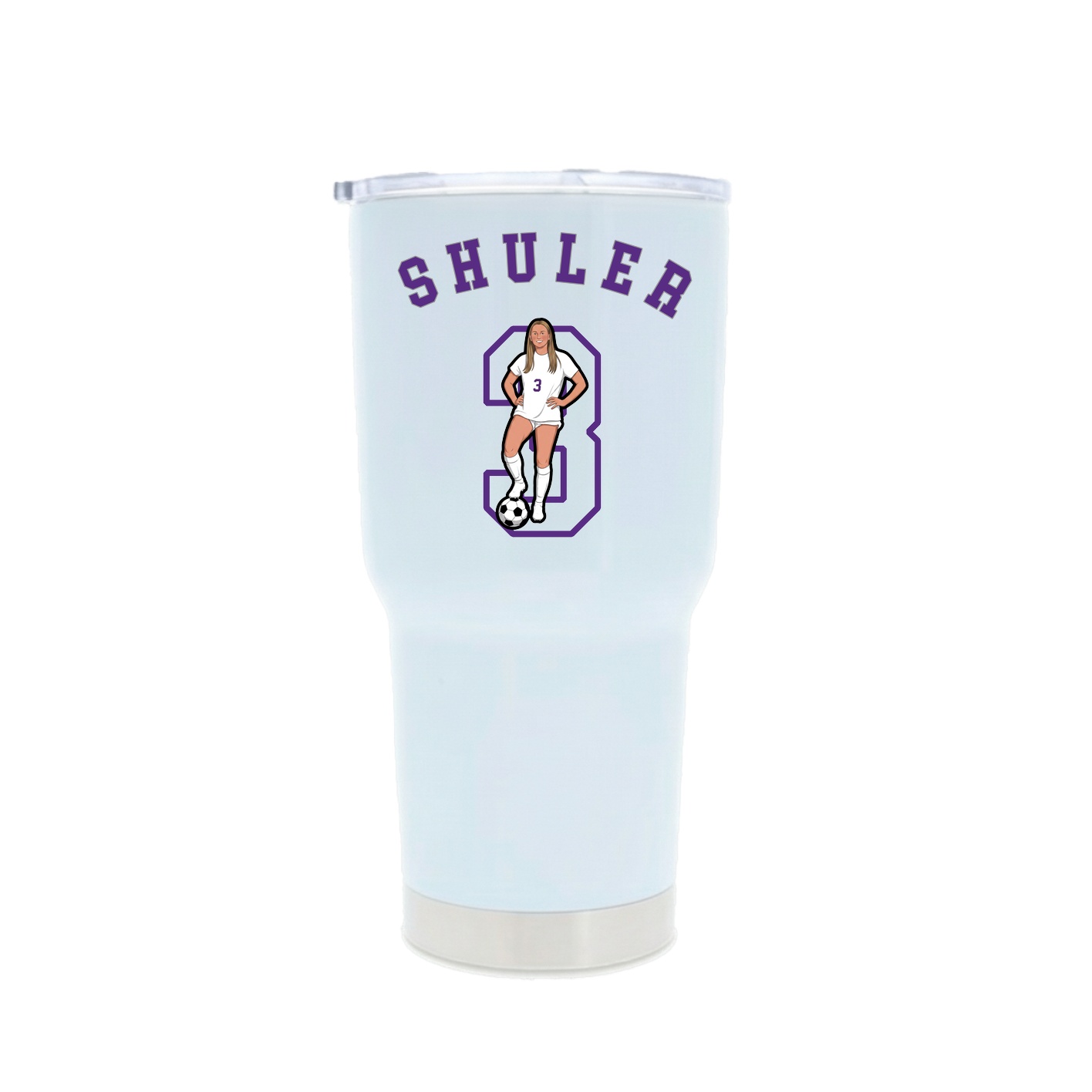 30oz Stainless Steel Tumbler — Shirsey Arch in White