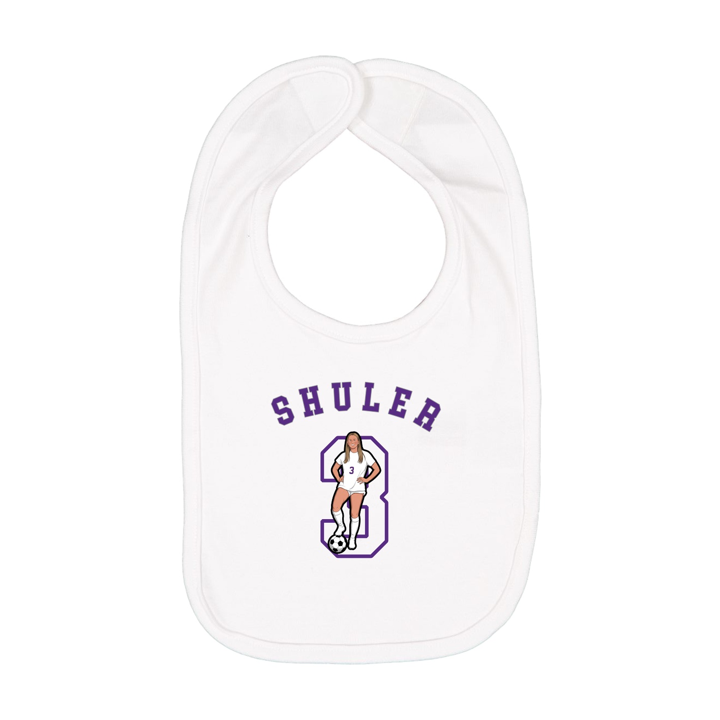 Infant Bib — Shirsey Arch in White