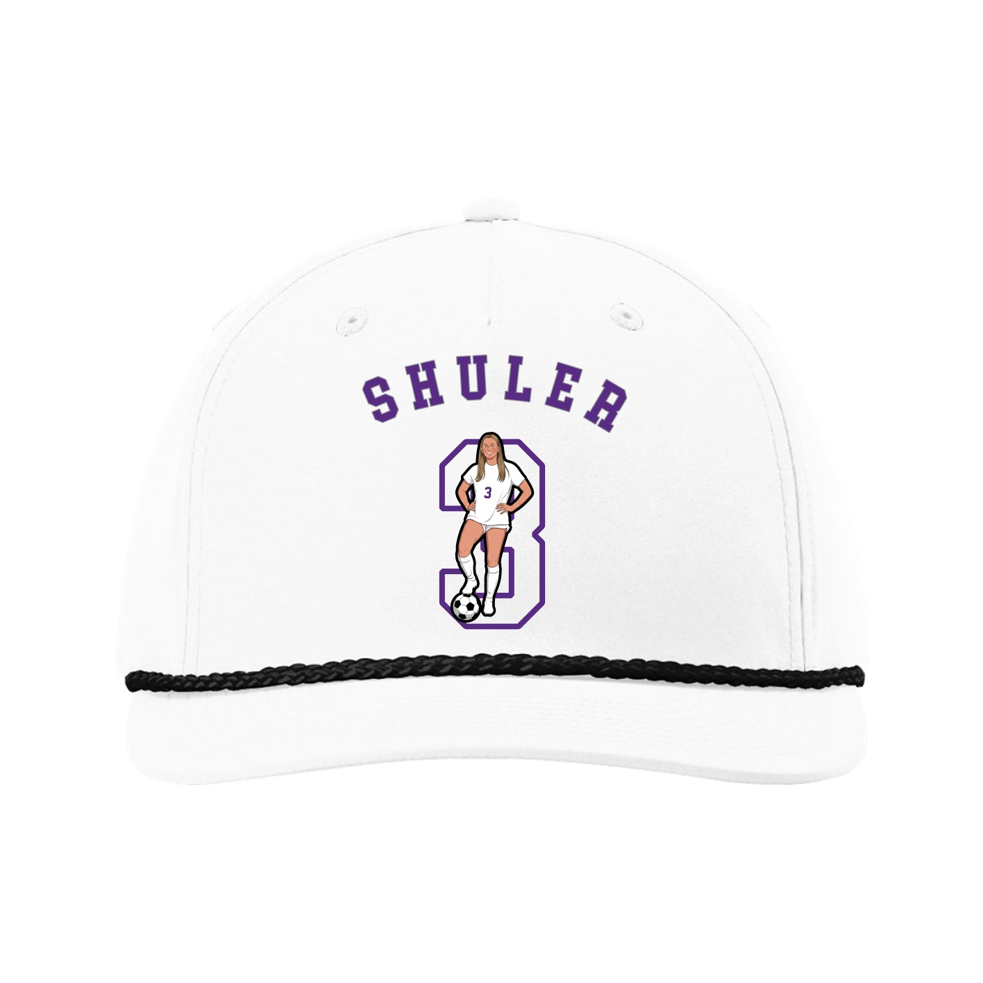Five-Panel Classic Rope Cap — Shirsey Arch in White