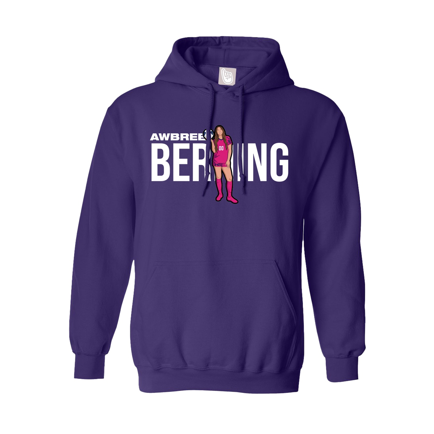 Hoodie — Player Name in Purple