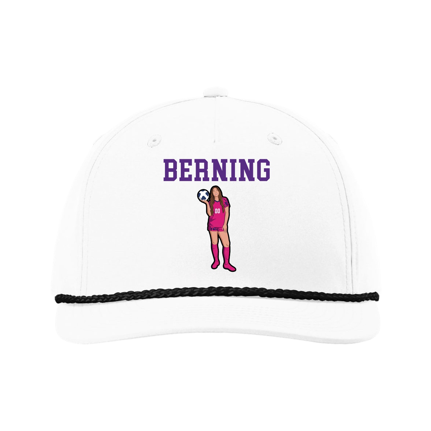 Five-Panel Classic Rope Cap — Shirsey in White