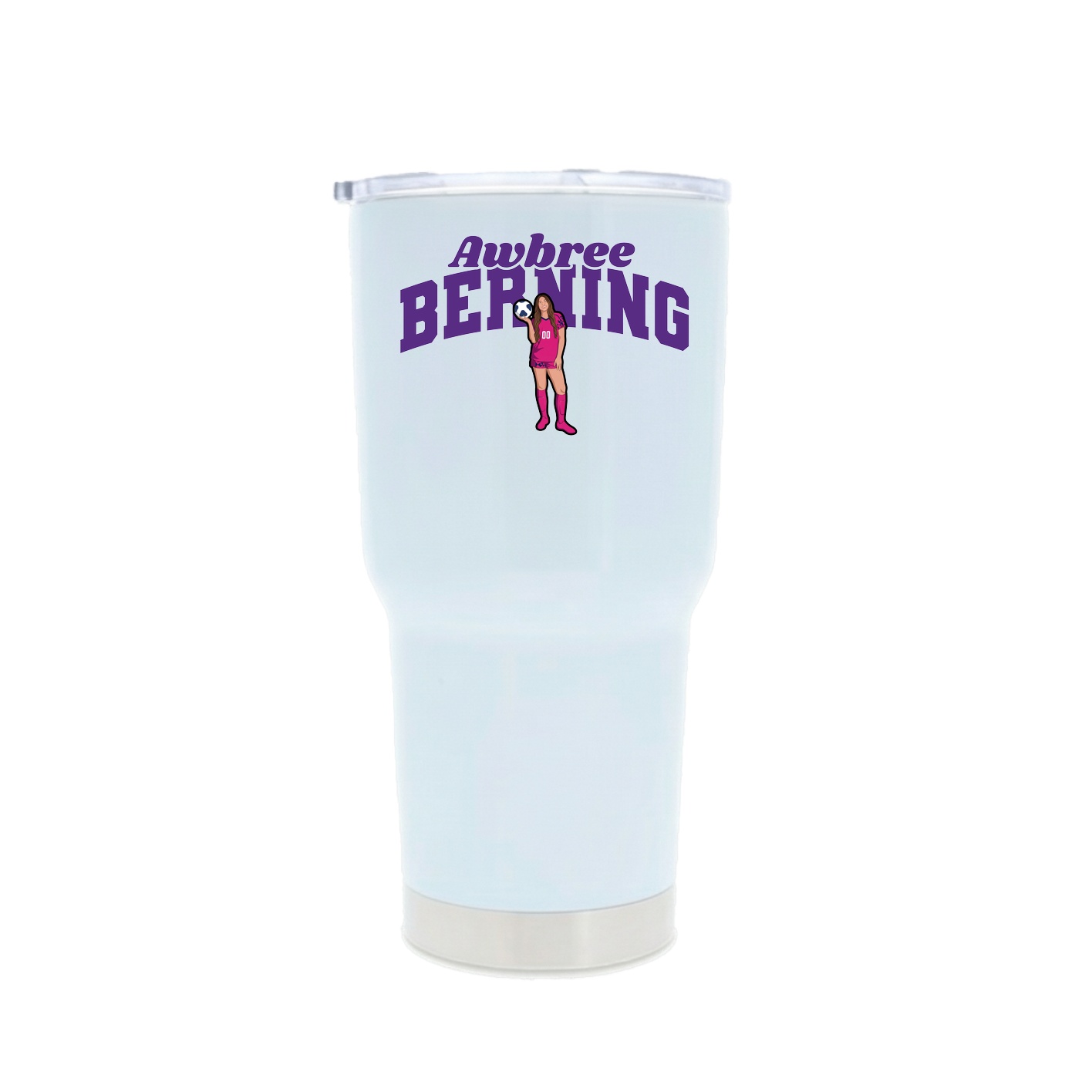 30oz Stainless Steel Tumbler — Signature Arch in White