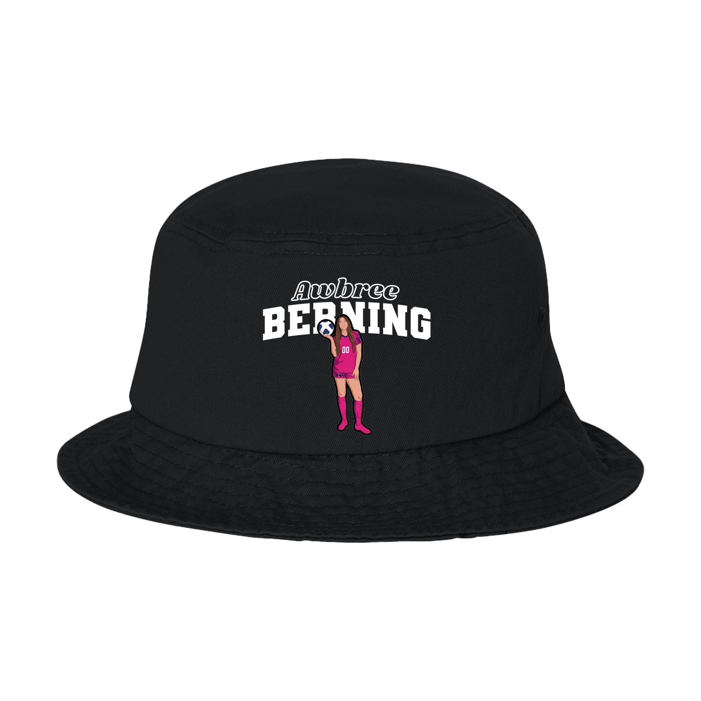 Bucket Cap — Name Arch in Black