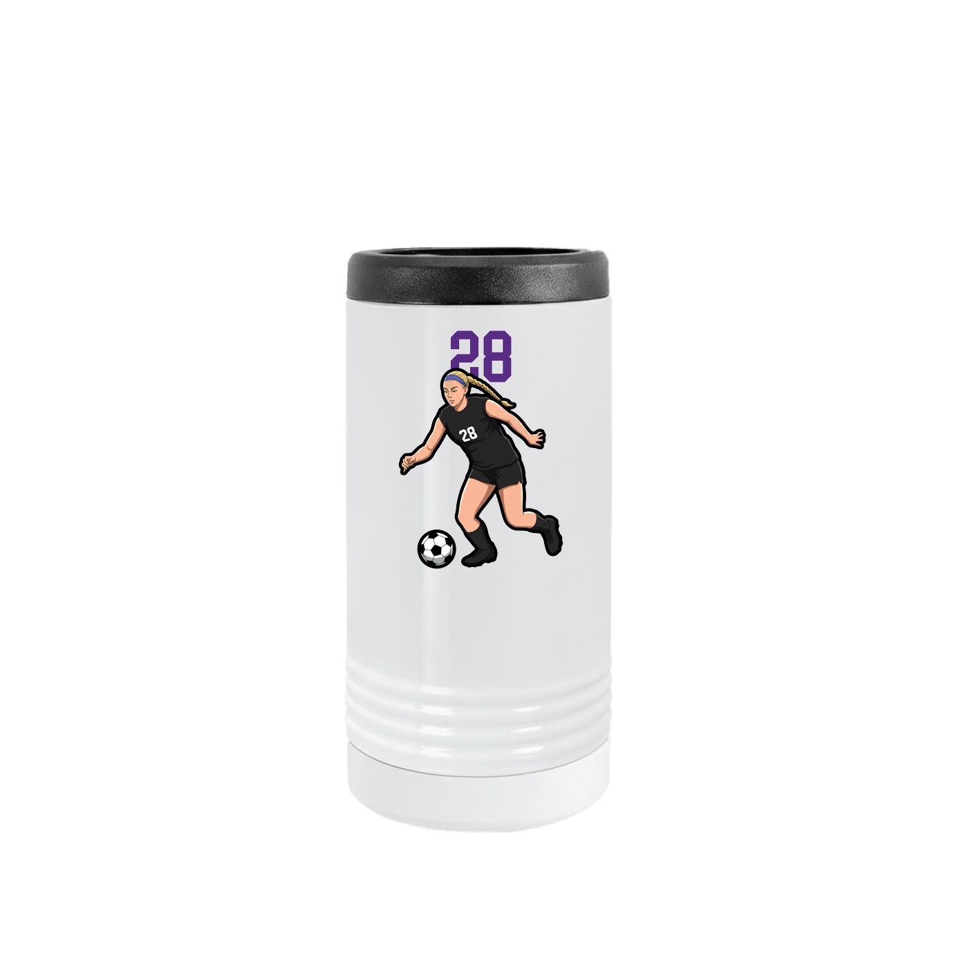Slim Beverage Holder — Number Top in White