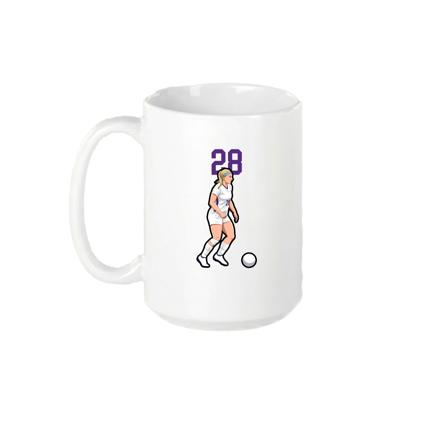 15oz Coffee Mug — Number Top in White