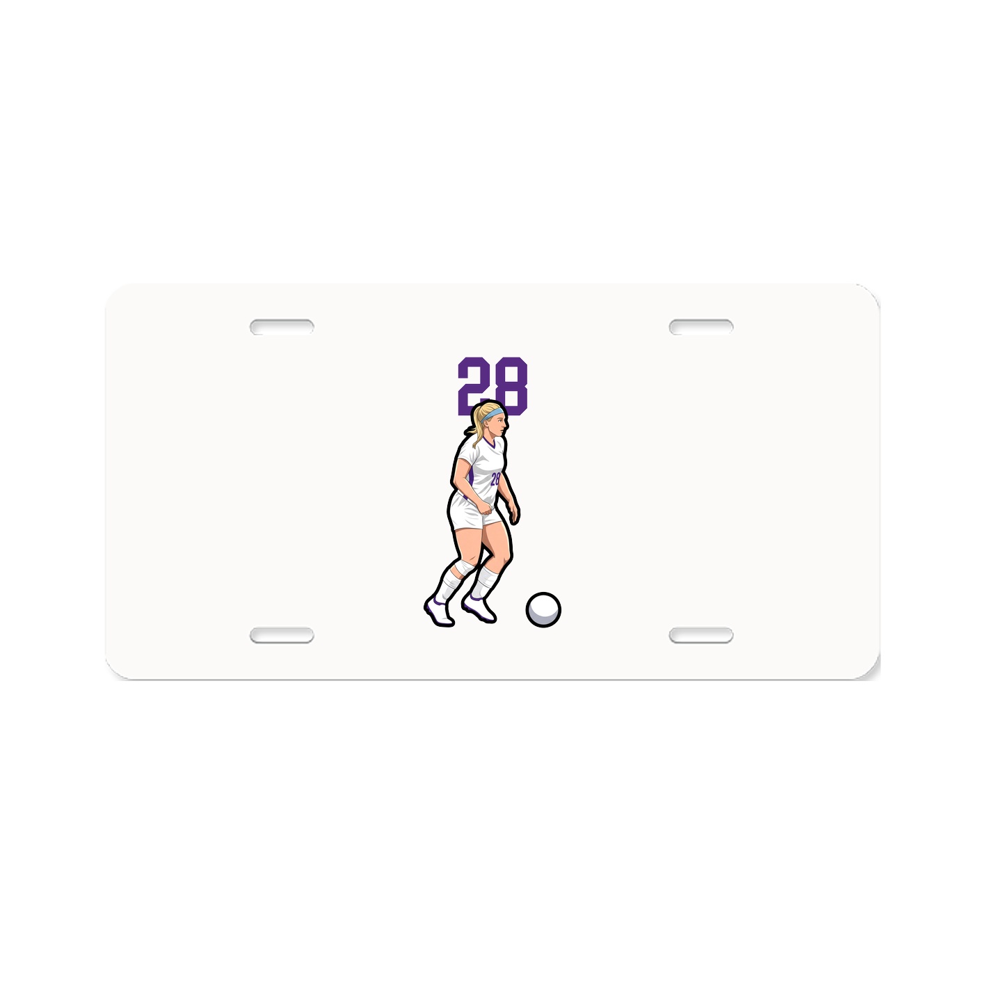 License Plate — Number Top in Classic
