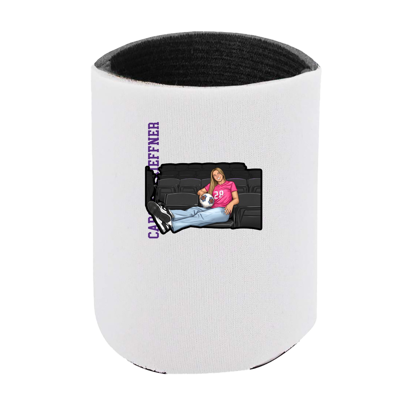 Can Holder — Name Vertical in White