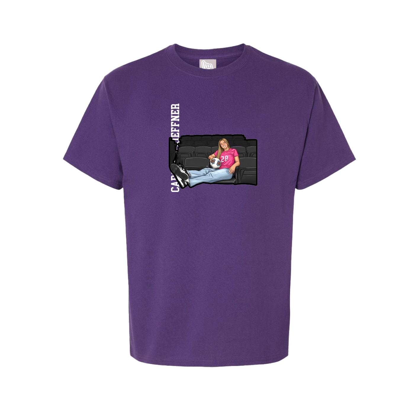 Tee — Name Vertical in Purple