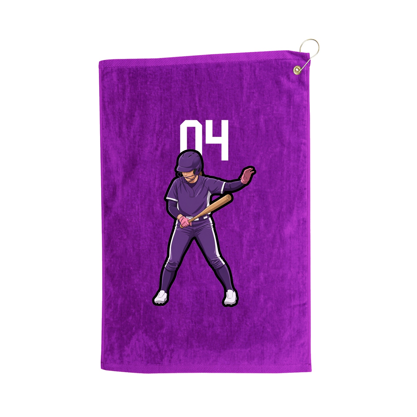 Golf Towel — Number Top in Purple