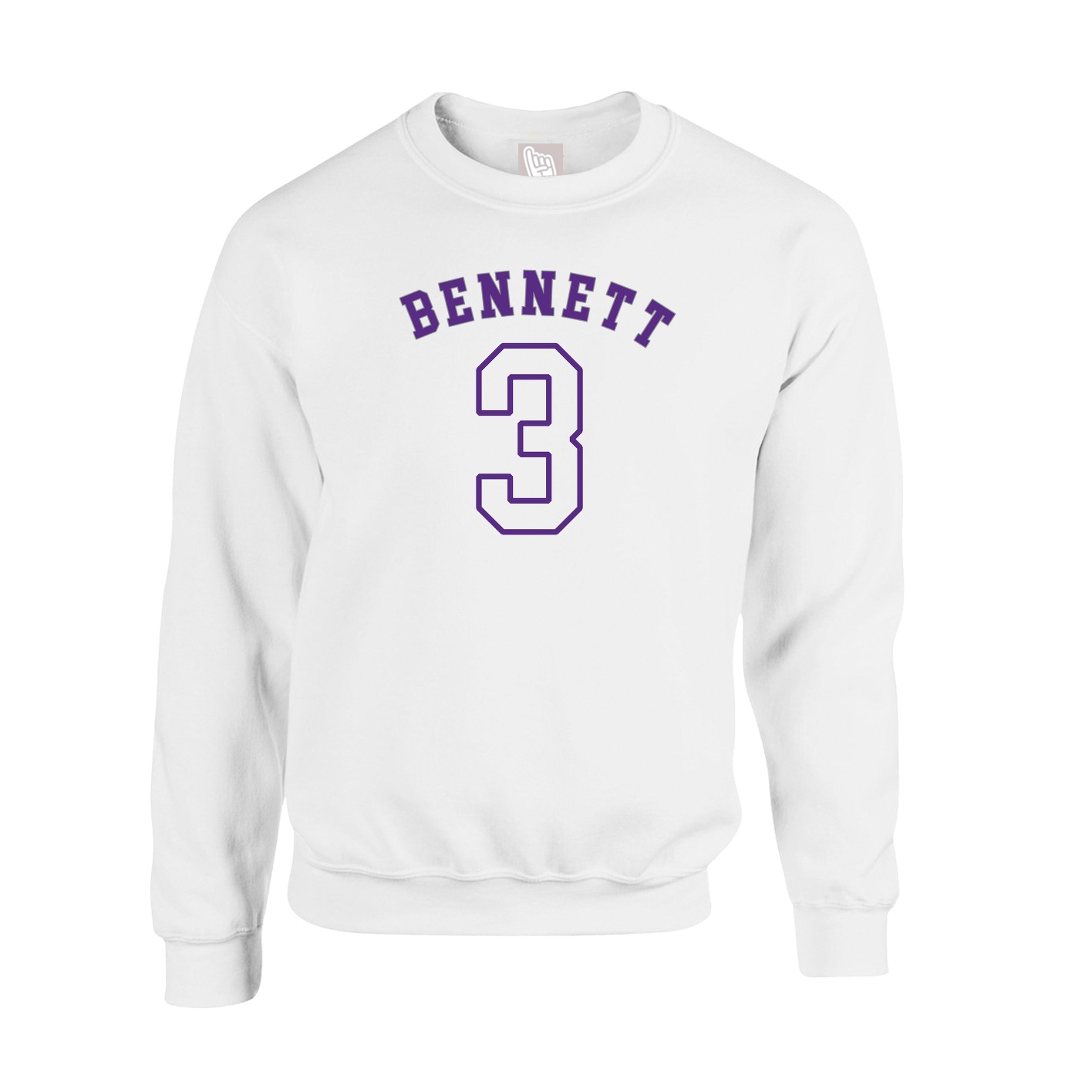 Fleece Crew — Shirsey Arch in White