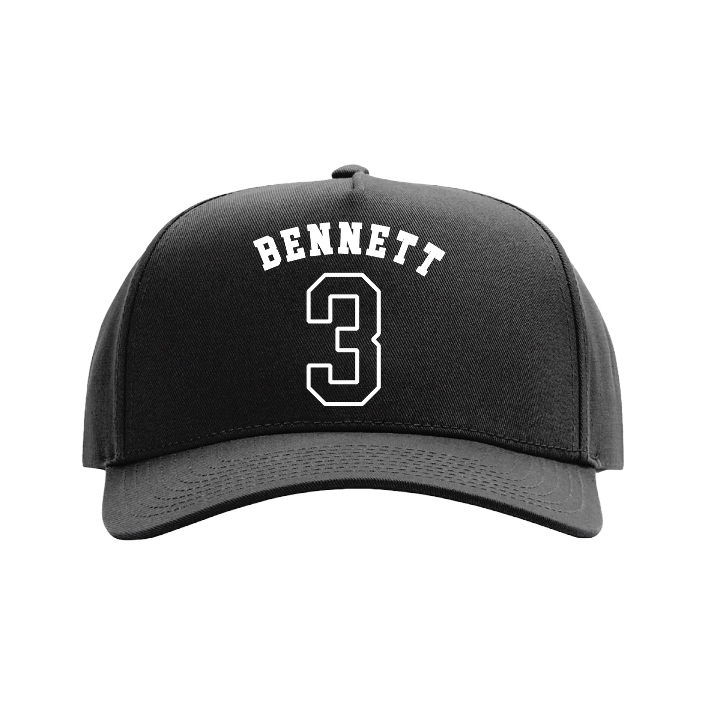 Full Fabric Five-Panel Champ Cap — Shirsey Arch in Black