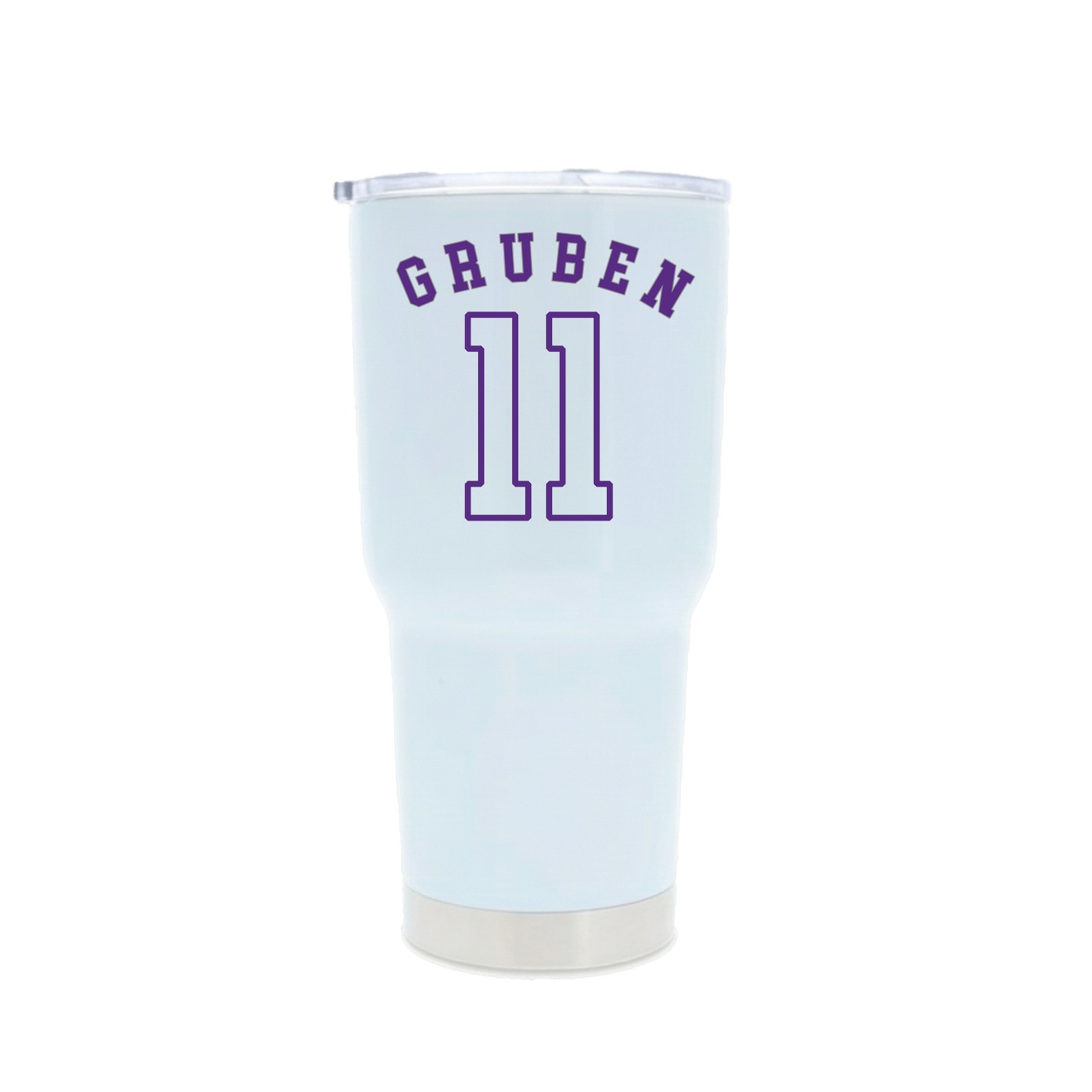 30oz Stainless Steel Tumbler — Shirsey Arch in White