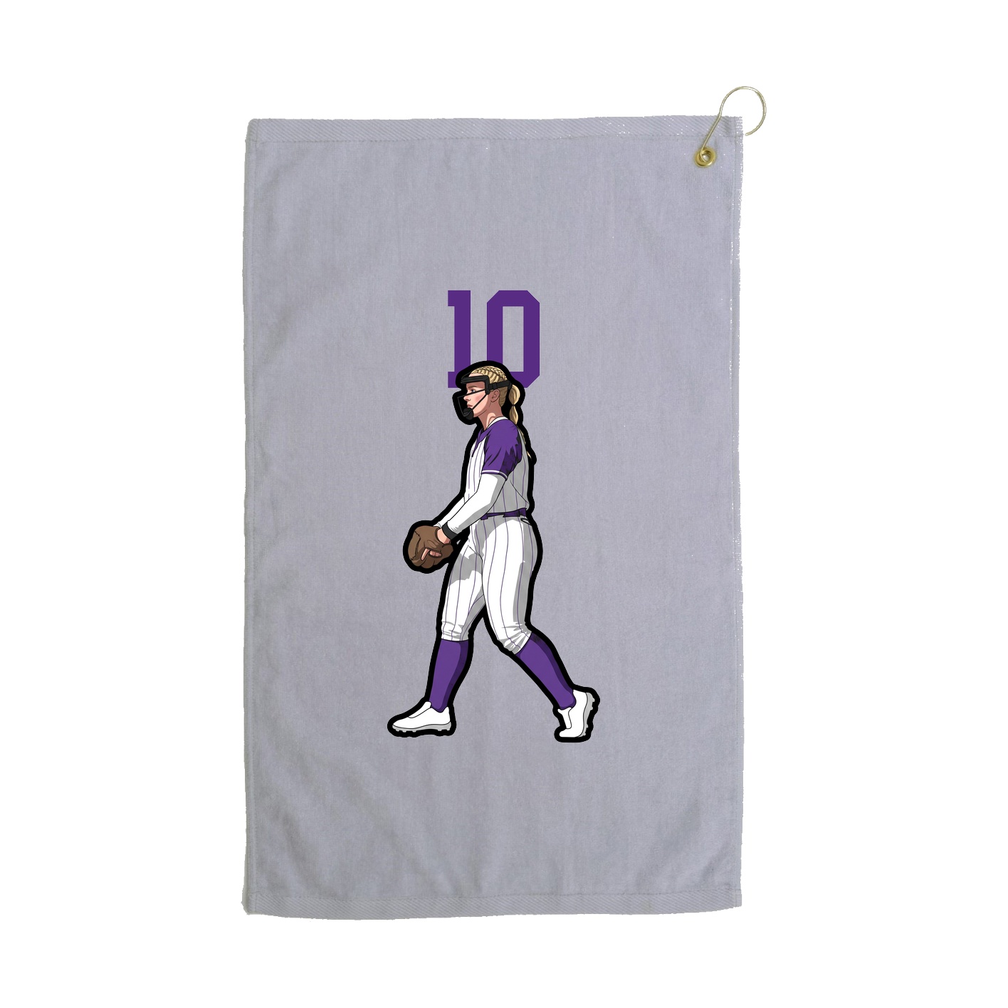 Golf Towel — Number Top in Grey
