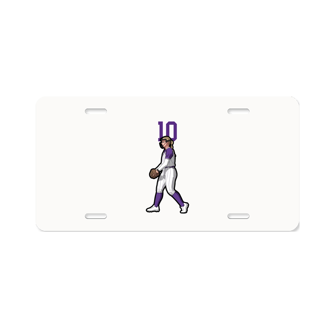 License Plate — Number Top in Classic