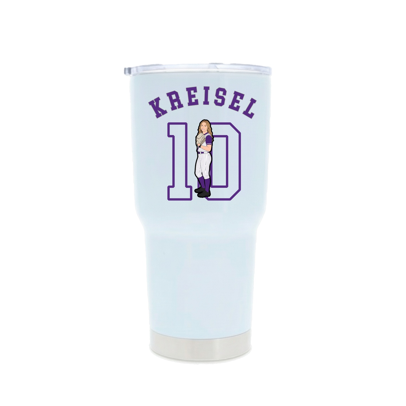 30oz Stainless Steel Tumbler — Shirsey Arch in White