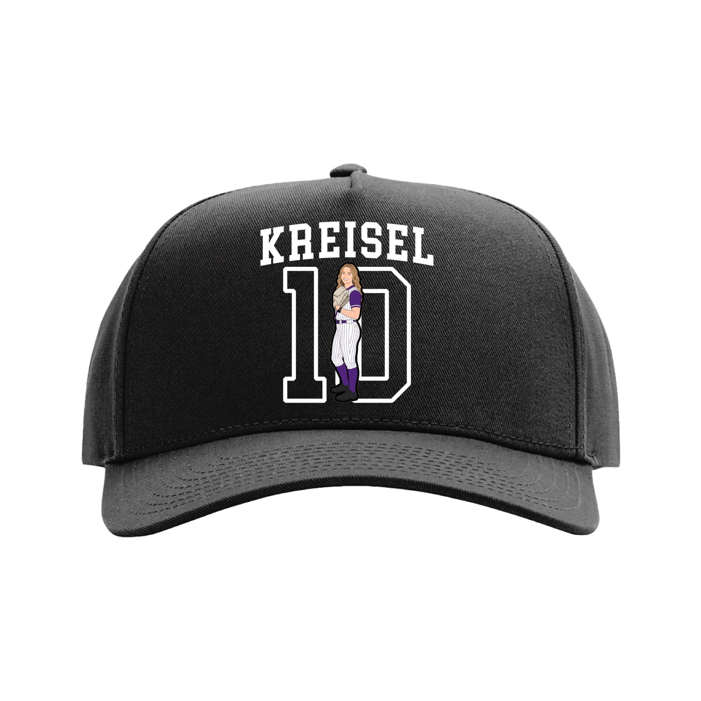 Full Fabric Five-Panel Champ Cap — Shirsey in Black