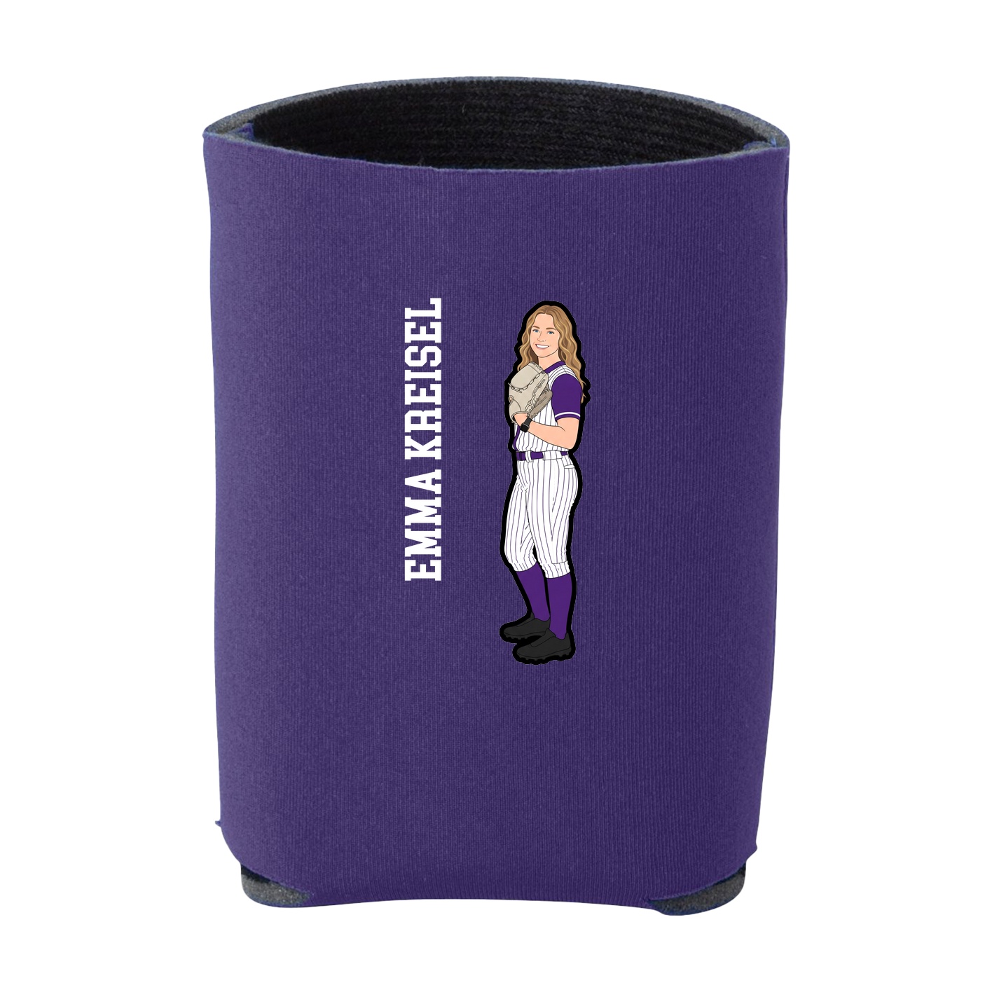 Can Holder — Name Vertical in Purple