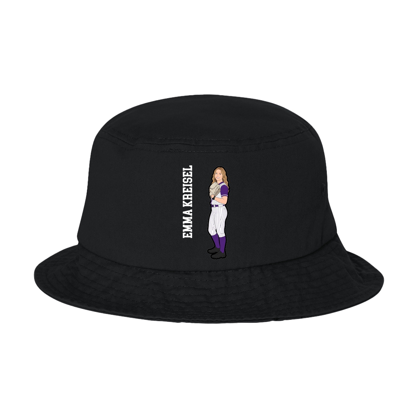 Bucket Cap — Name Vertical in Black
