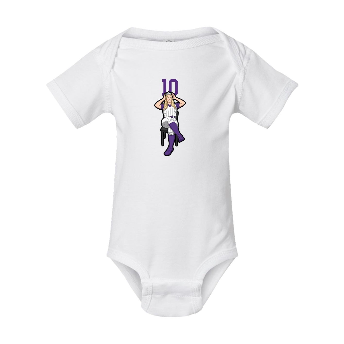 Baby Onesie — Number Top in White