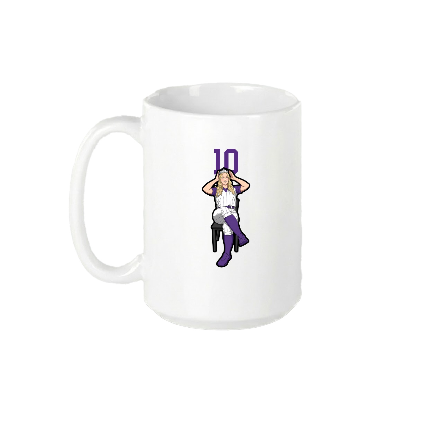 15oz Coffee Mug — Number Top in White