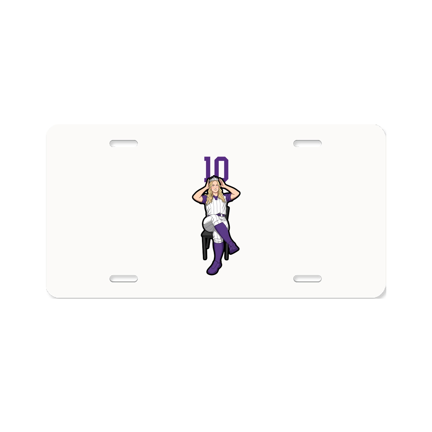 License Plate — Number Top in Classic