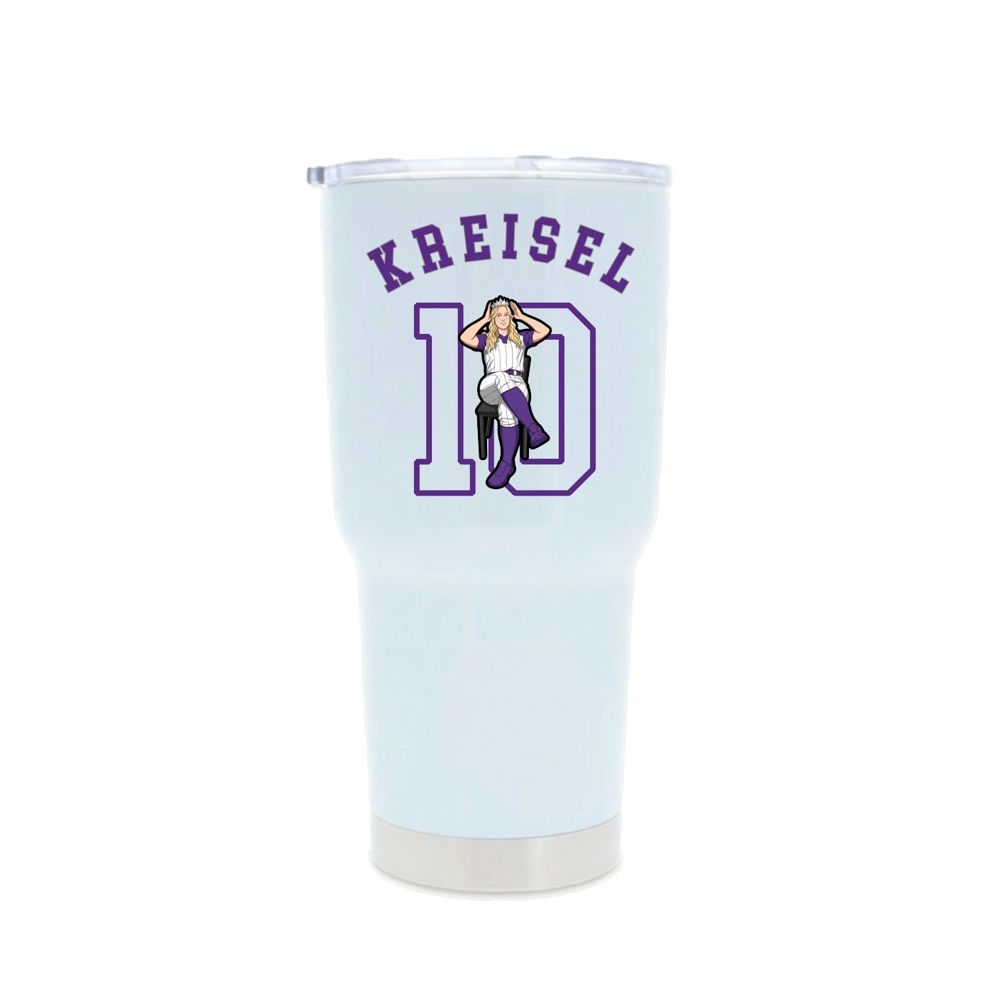 30oz Stainless Steel Tumbler — Shirsey Arch in White