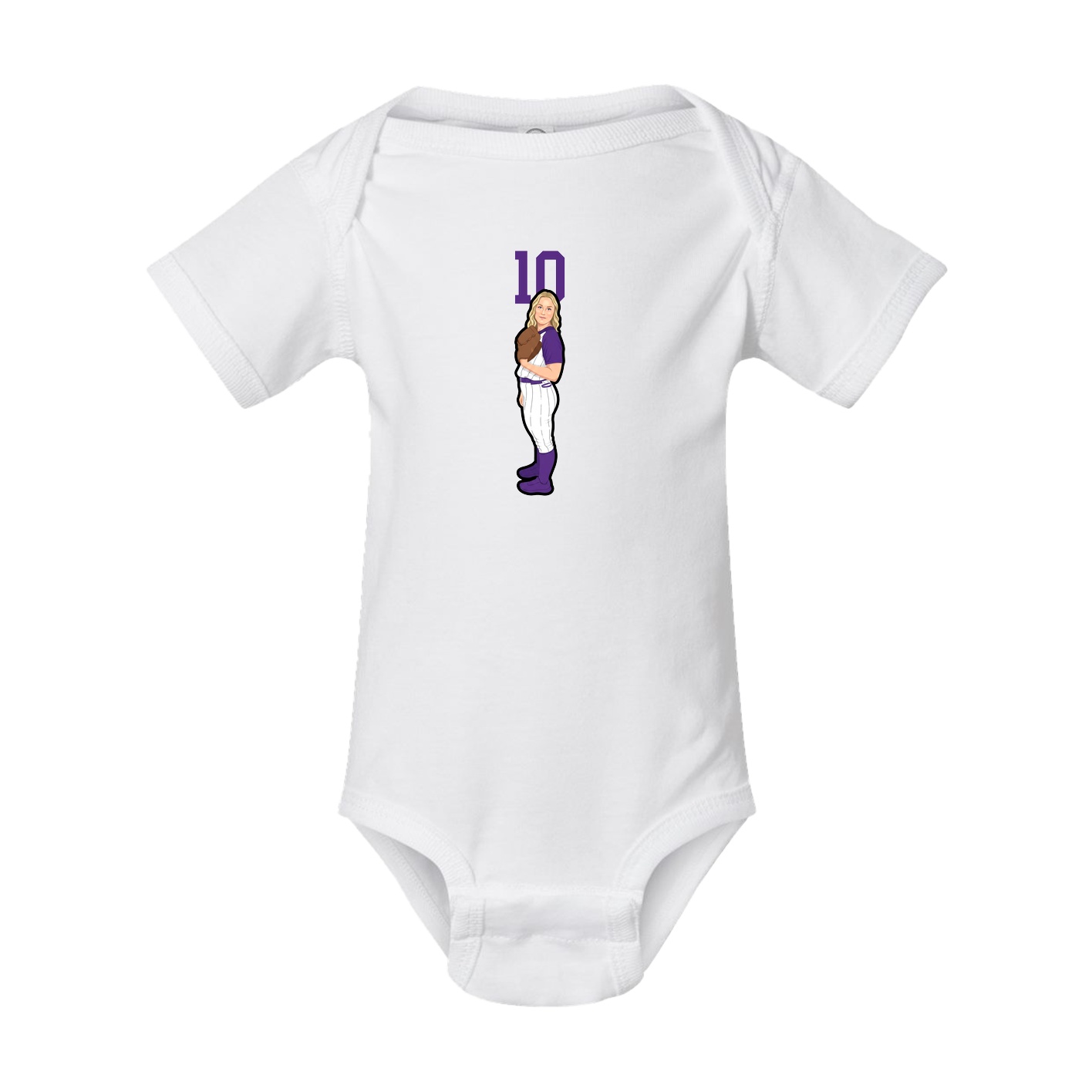 Baby Onesie — Number Top in White
