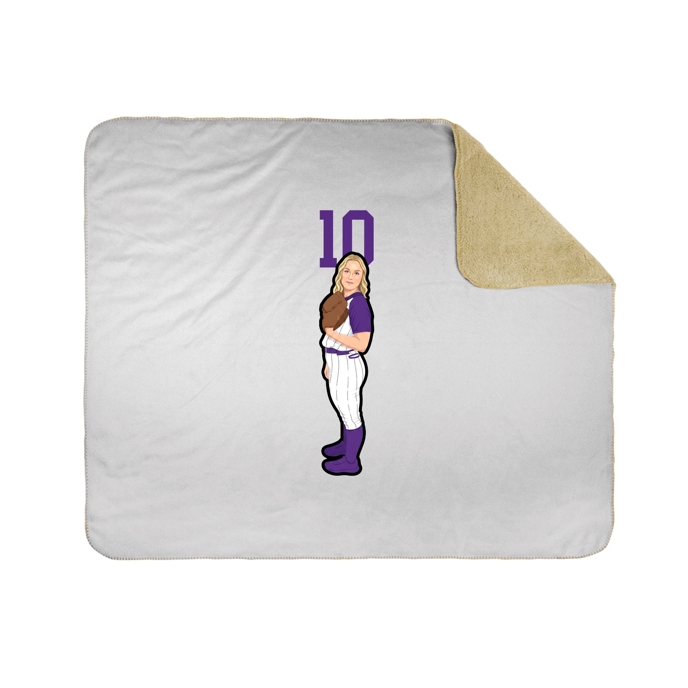 Throw Blanket — Number Top in White