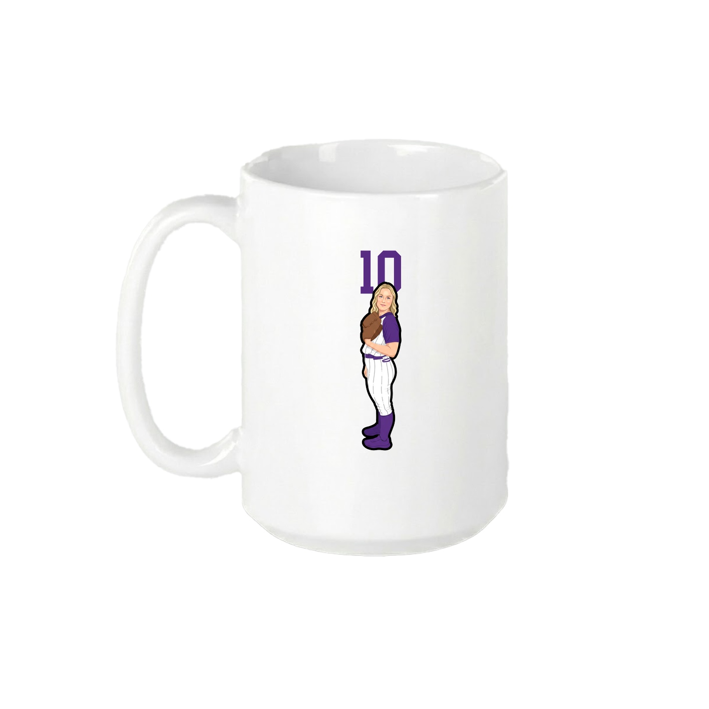 15oz Coffee Mug — Number Top in White