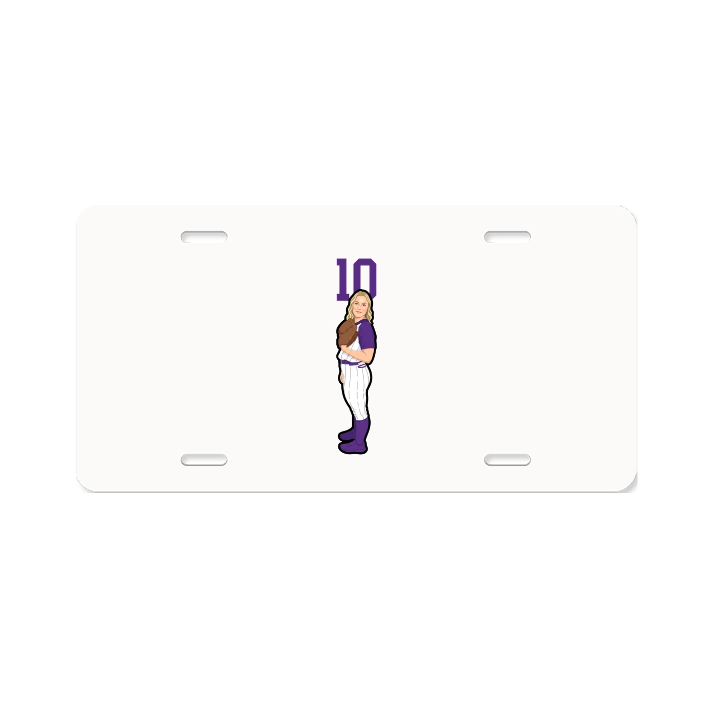 License Plate — Number Top in Classic