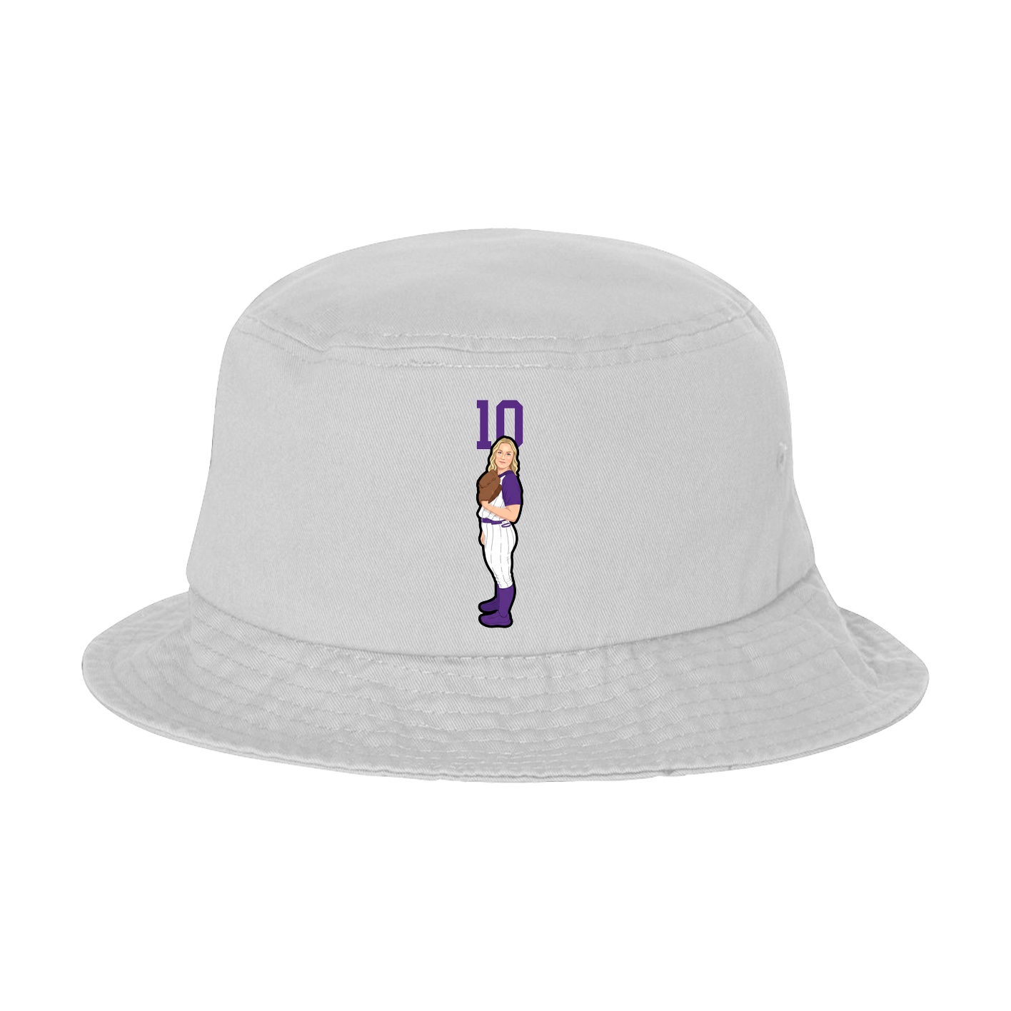 Bucket Cap — Number Top in White