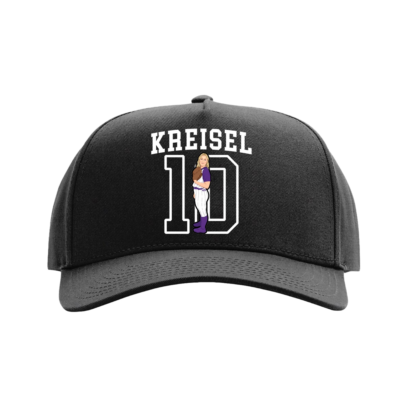 Full Fabric Five-Panel Champ Cap — Shirsey in Black