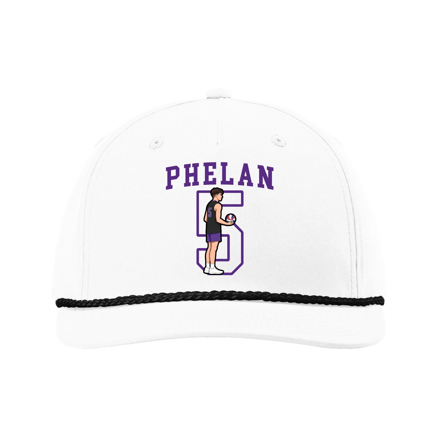 Five-Panel Classic Rope Cap — Shirsey in White