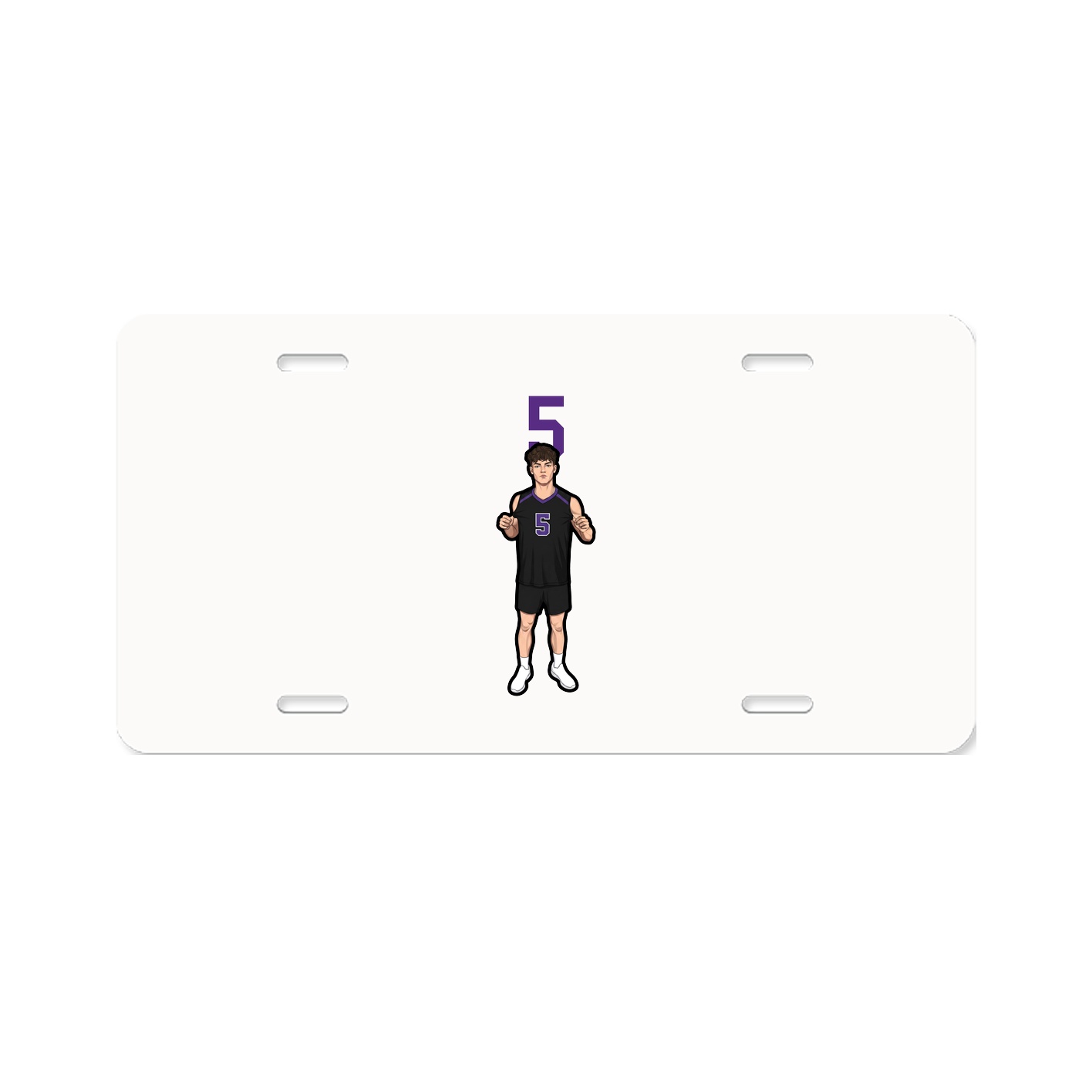 License Plate — Number Top in Classic
