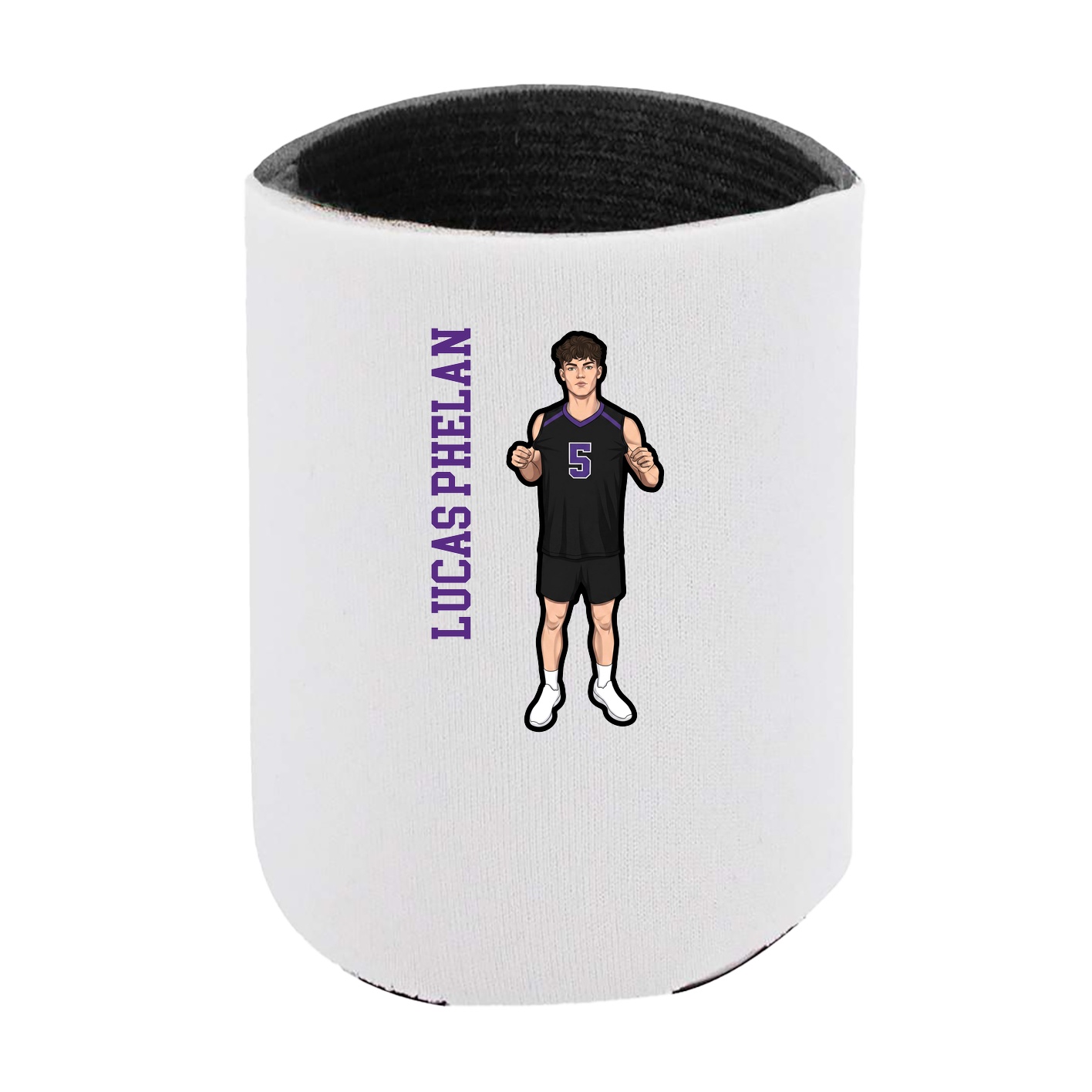 Can Holder — Name Vertical in White