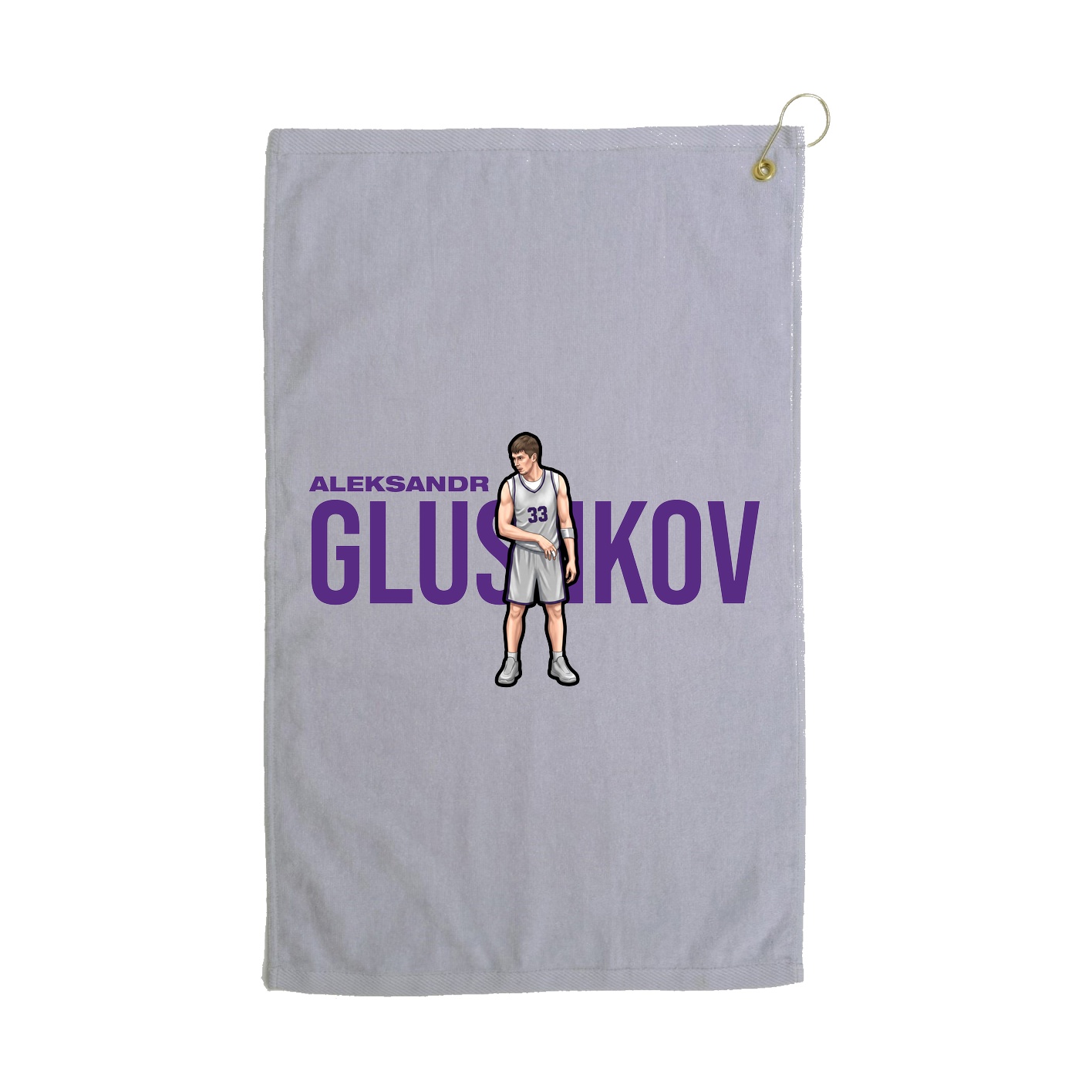 Golf Towel — Player Name in Grey