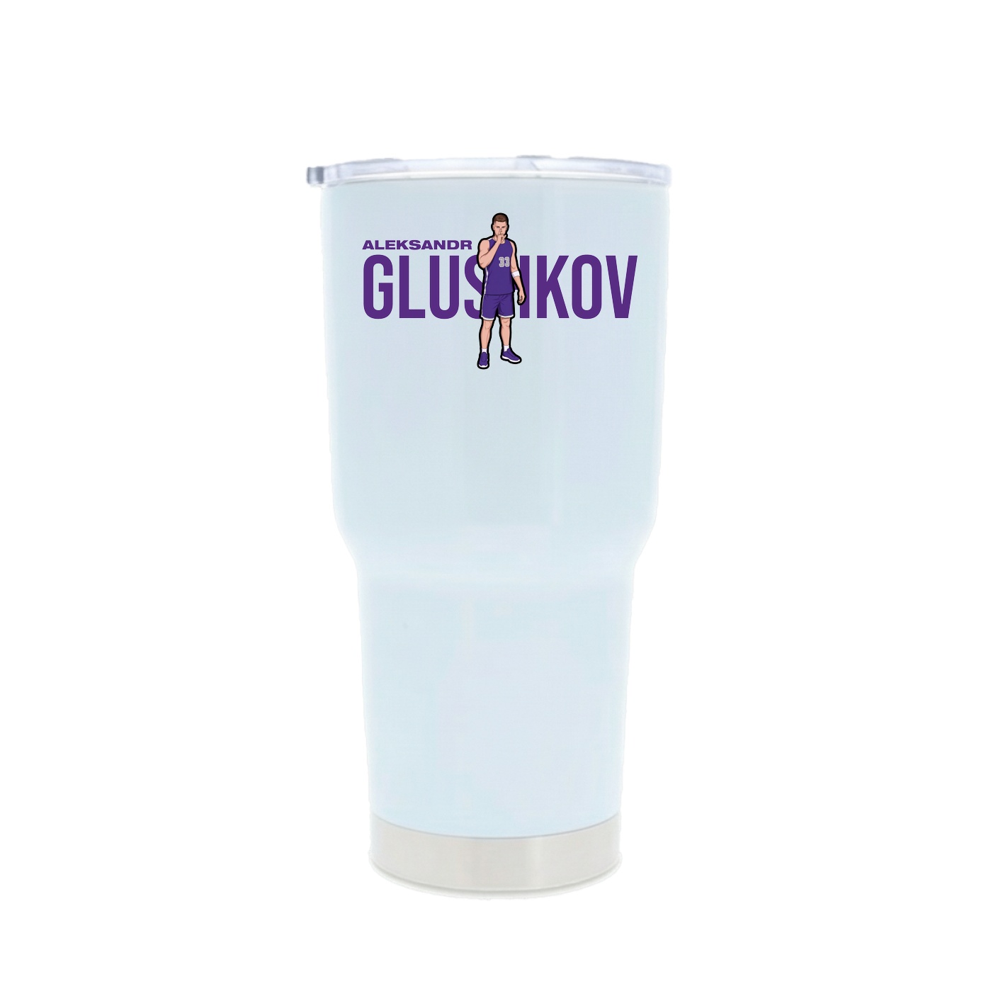30oz Stainless Steel Tumbler — Player Name in White